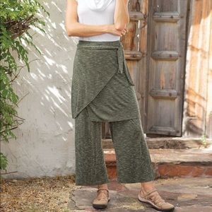 Pants with skirt wrap